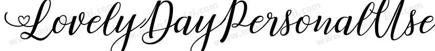 LovelyDayPersonalUse RegularLoveya字体转换